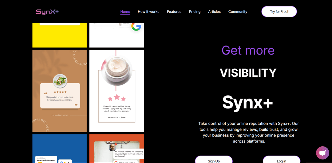 Synx+ Review Management Portal with AI Insights