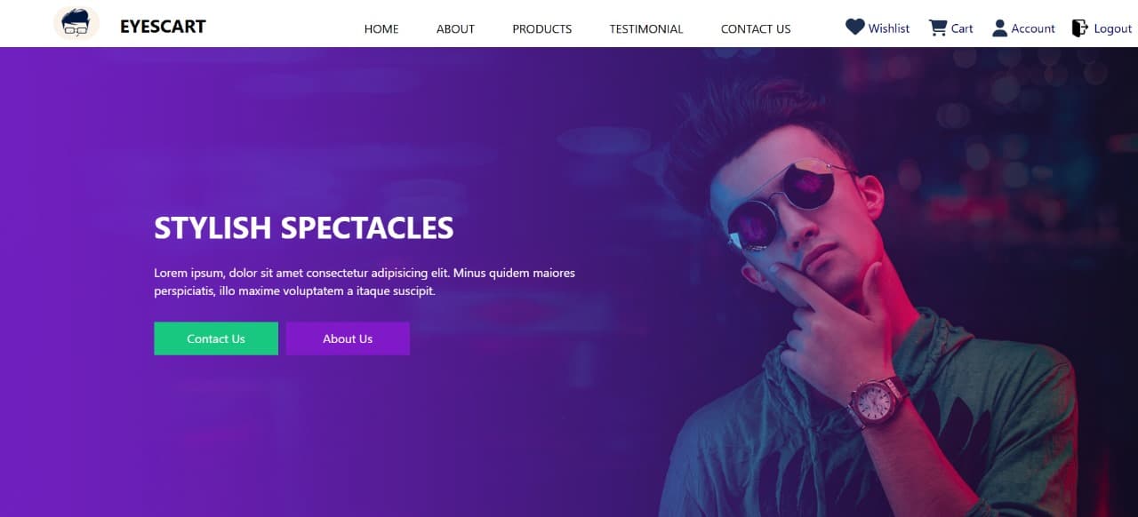 EyeCart – Ecommerce site